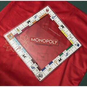 Monopoly Glass Tempered Game Board Only Property Trading Hasbro Tabletop Game